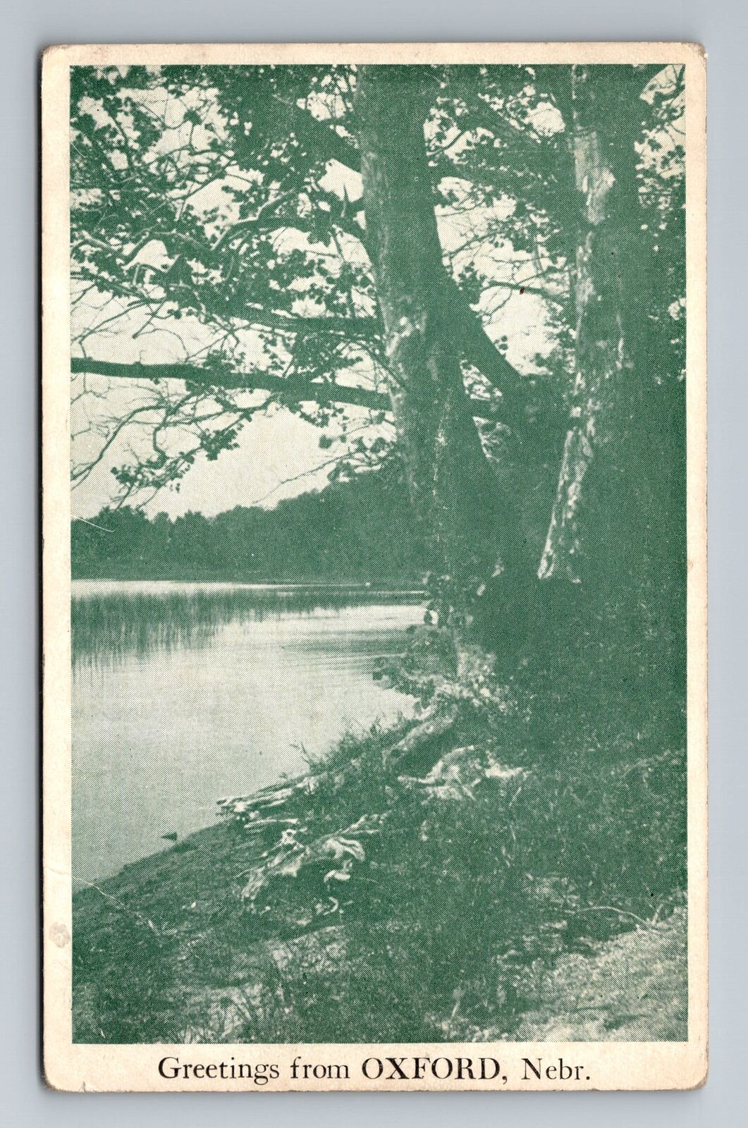 Oxford NE-Nebraska, General Greetings, Lakeside, Vintage Postcard