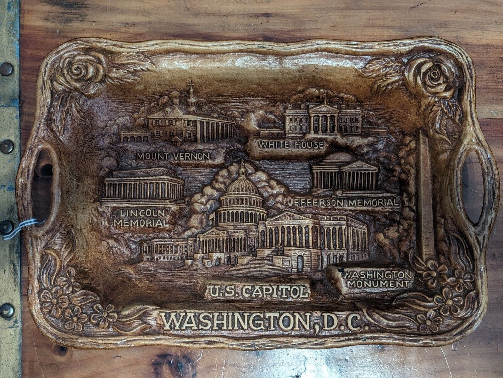 VINTAGE Washington DC SOUVENIR NOVELTY Platter by Silberne
