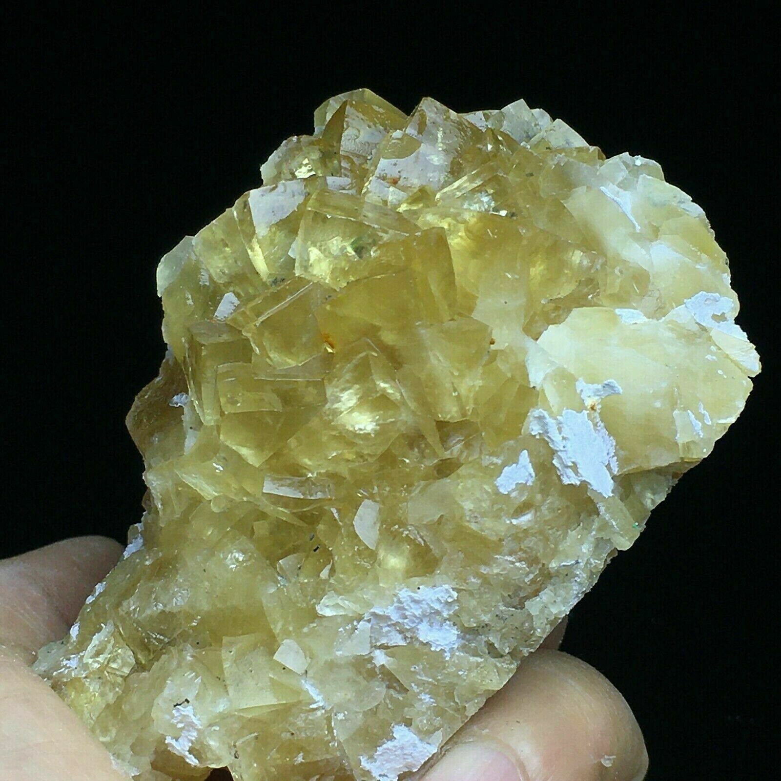 197g Natural Gold Yellow Transparent Rhombic Calcite Mineral Specimen