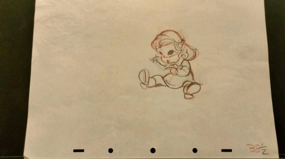 Walt Disney Studio 1939 The Autograph Hound Shirley Temple Production Drawing