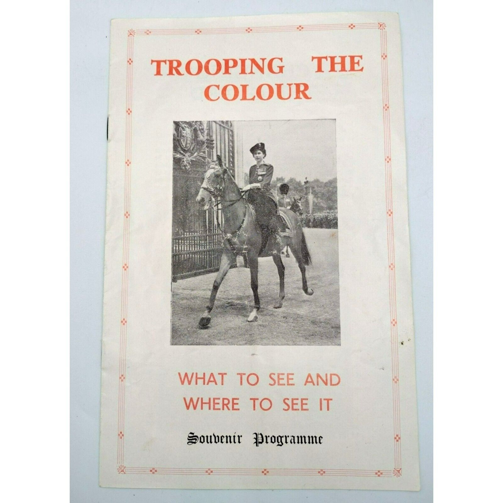 Trooping the Colour Souvenir Programme Vintage Pamphlet 1959 Royal Procession