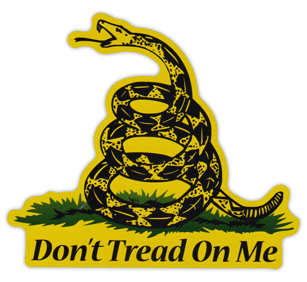 Magnetic Bumper Sticker - Don't Tread On Me - Gadsden Flag, Coiled Snake