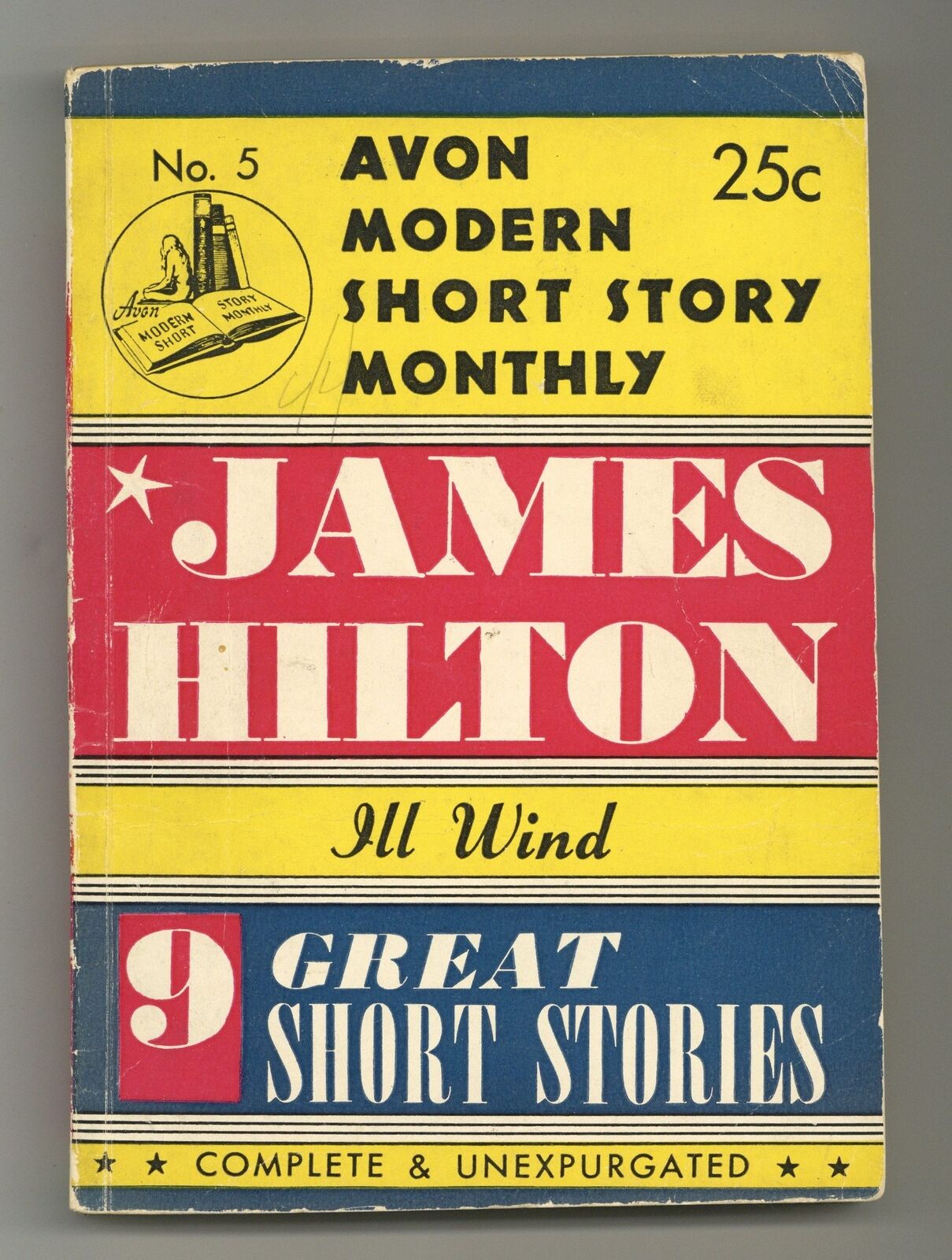 Avon Modern Short Story Monthly #5 VG- 3.5 1943 Low Grade