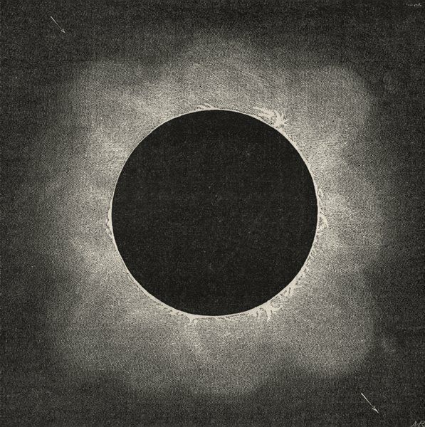 ASTRONOMY. Solar Eclipse, December 12 1871, observed Shoolor (Sulur?) India 1877