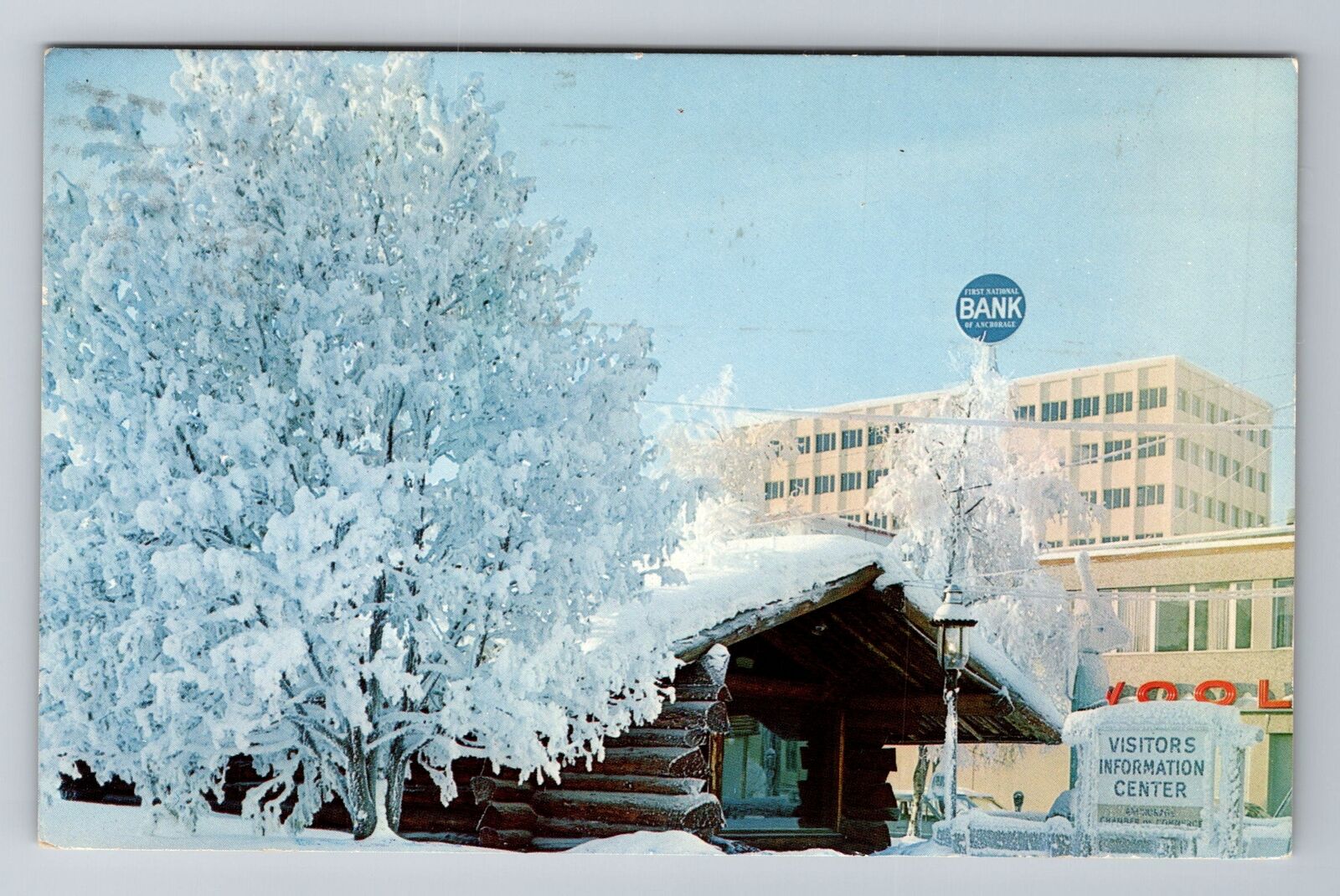Anchorage AK-Alaska, Winter Scene, Antique, Vintage c1970 Souvenir Postcard