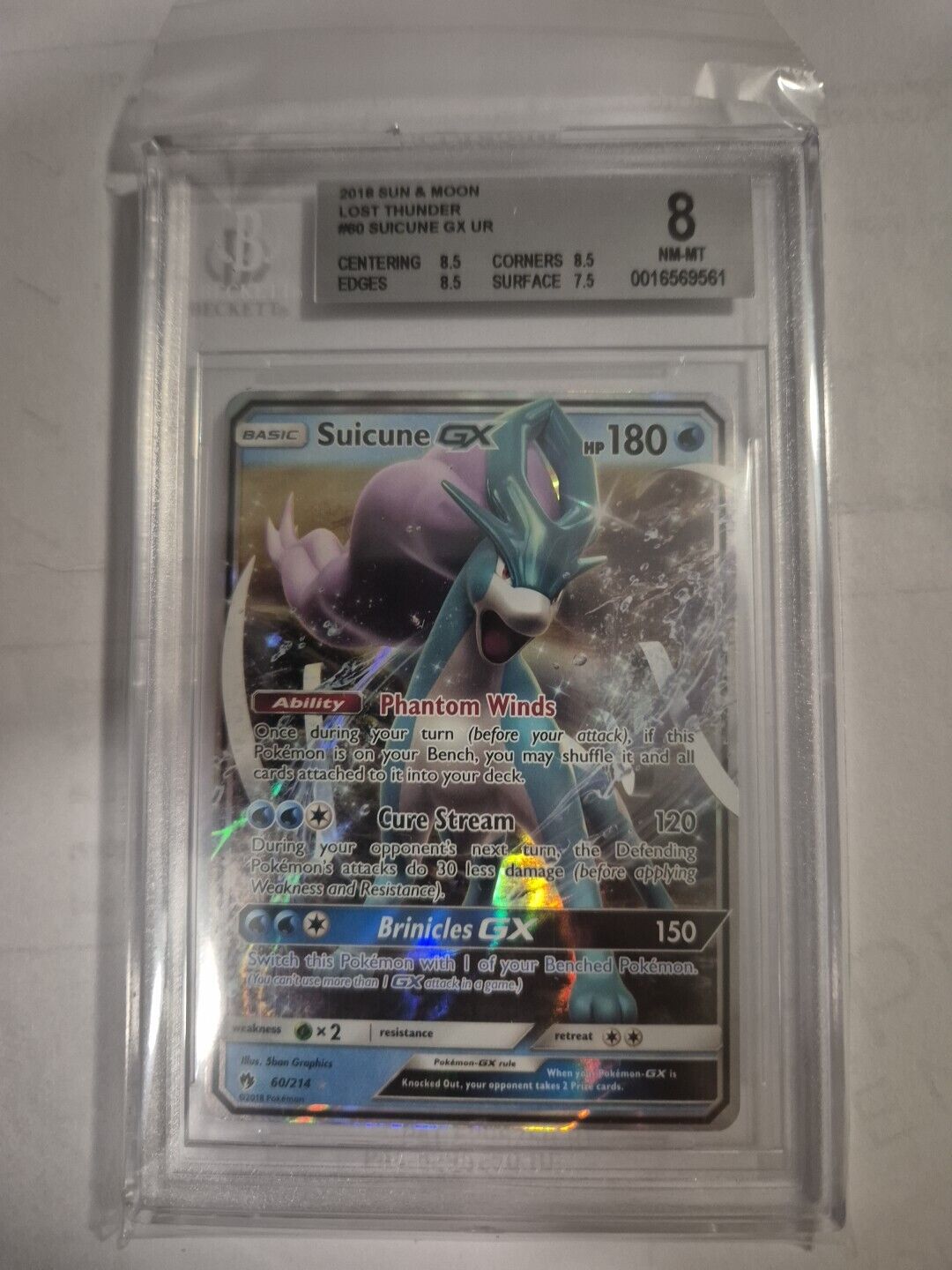 BGS 8 Suicune Holo 60/214