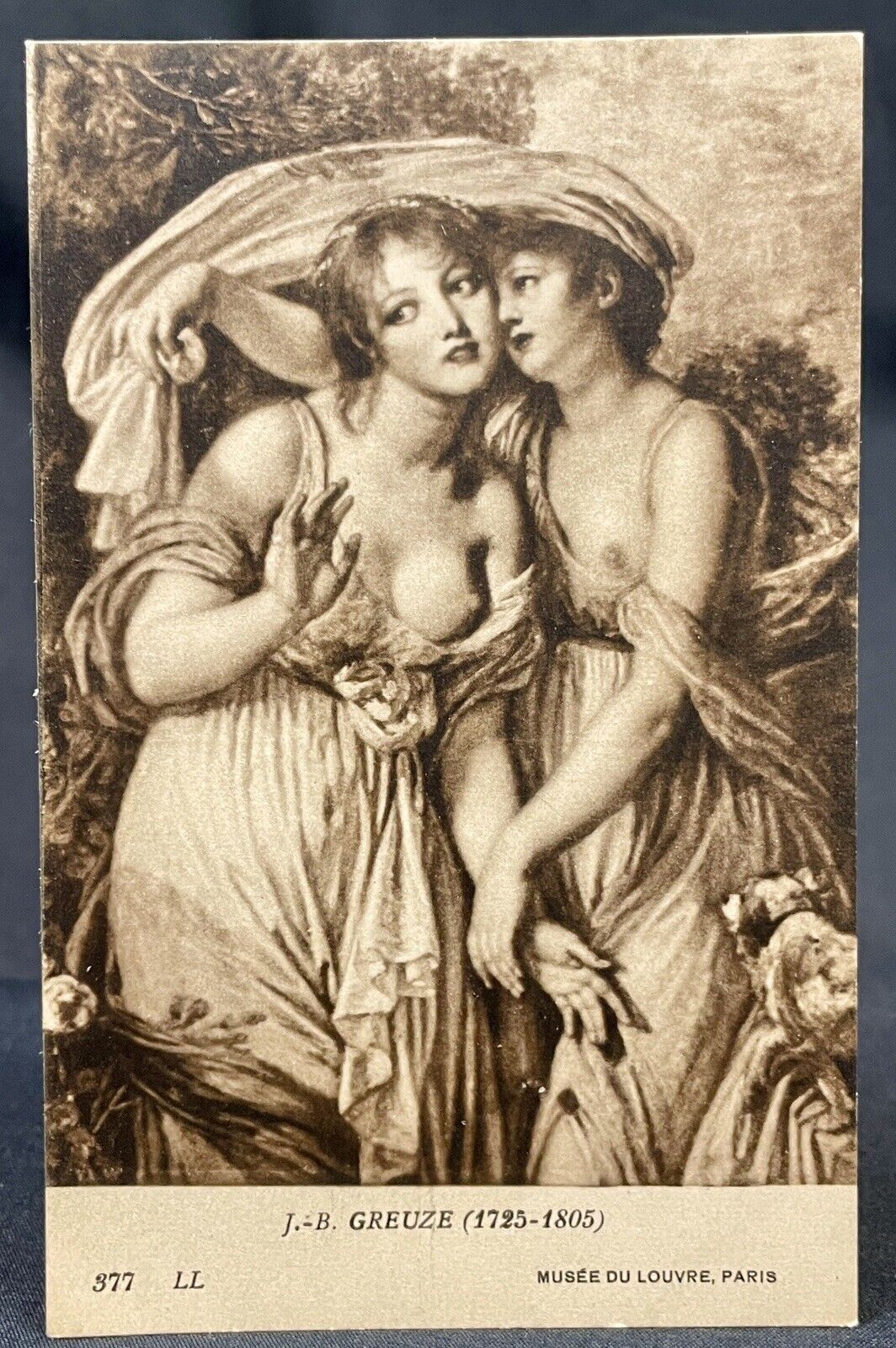 Jean-Baptiste Greuze | Les Deux Soeurs | The Two Sisters | Semi Nude Women
