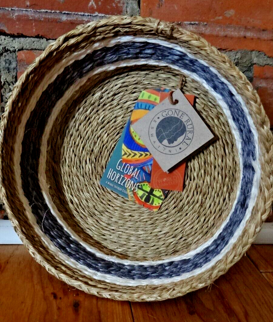 Eswatini Grass Bread Basket Global Horizons Gone Rural 3” tall x 8” diameter