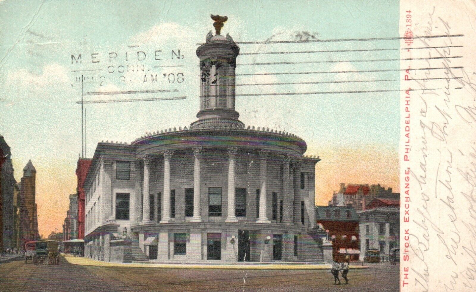 Philadelphia, Penn, PA, The Stock Exchange, 1908 Vintage Postcard a6307