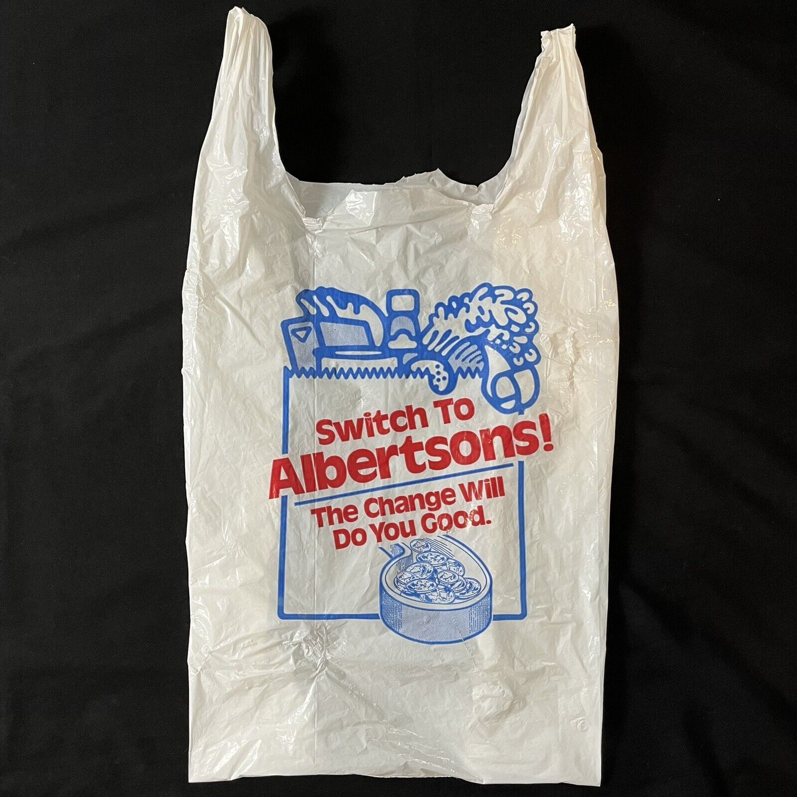 Vintage Switch to Albertsons Grocery Plastic Shopping Store Bag