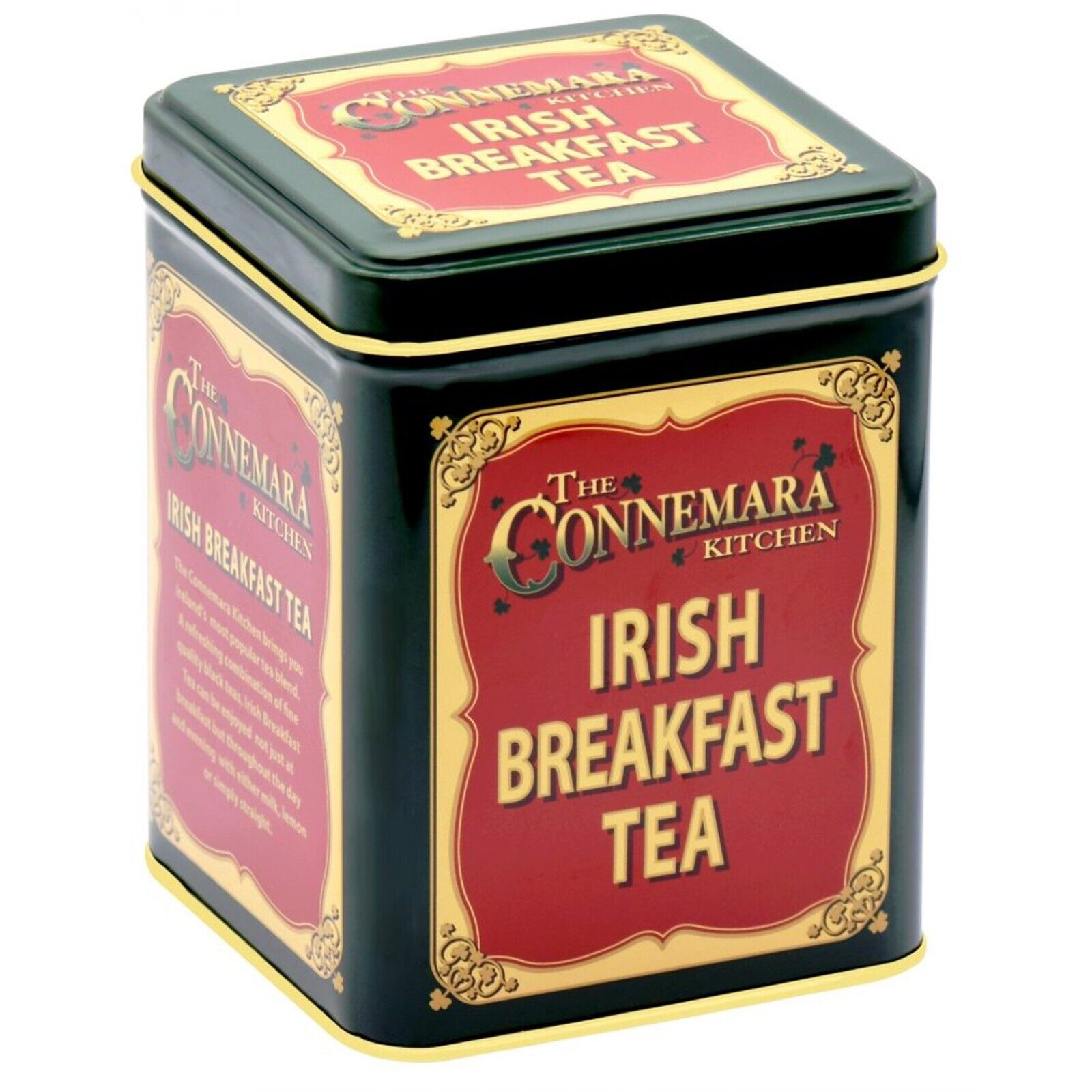 Traditional Irish Breakfast Tea With Vintage Style Tin, 50 Tea Bags