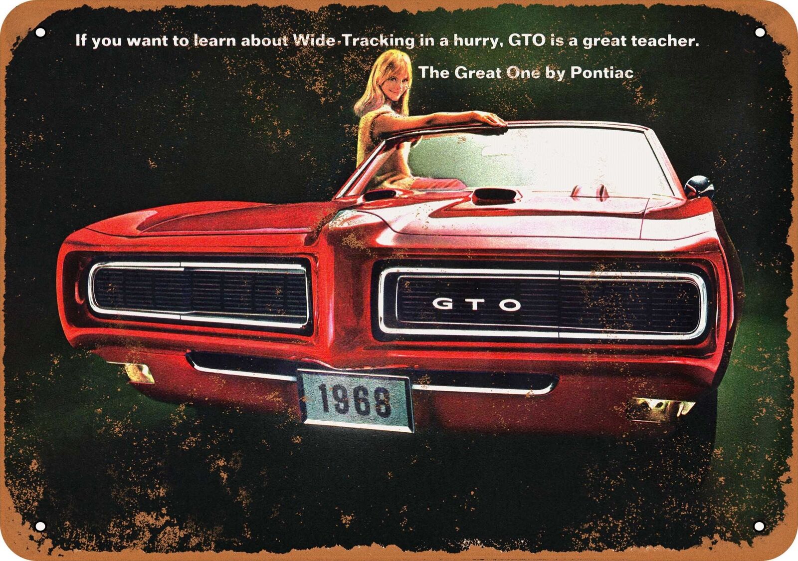 Metal Sign - 1968 Pontiac GTO - Vintage Look Reproduction 3