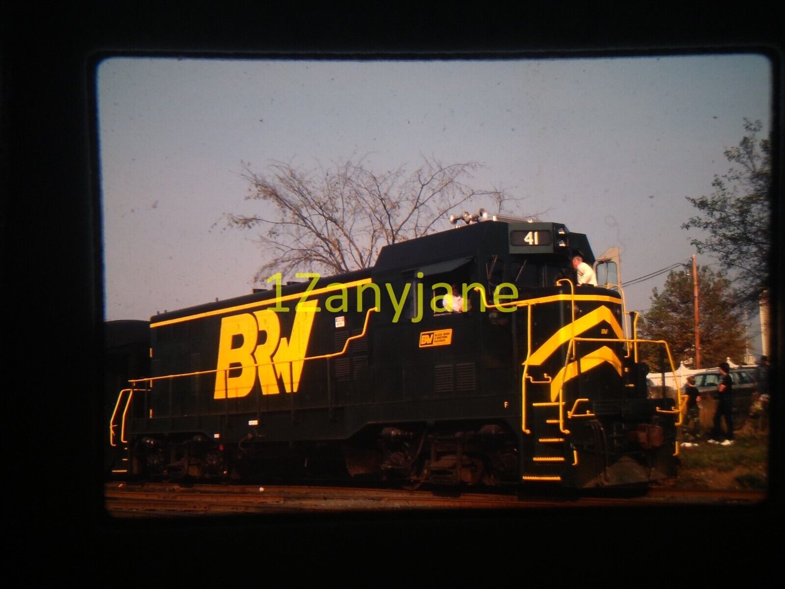 4J08 TRAIN SLIDE Railroad 35MM Photo BR&W CF-7 41 EX ATSF 2419 FLEMINGTON NJ 