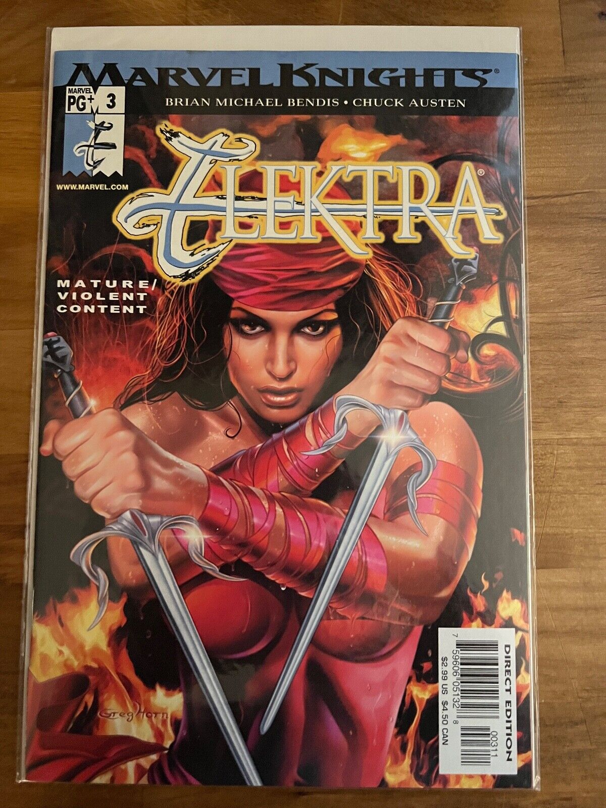 Elektra #3 (Marvel Knights) - Marvel Comics - Second Printing - November 2001