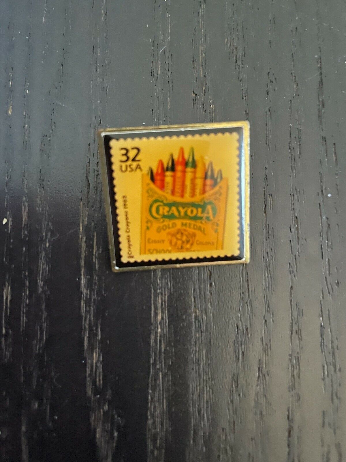 1998 USPS Crayola 32 cent Postage Stamp Pin made in USA