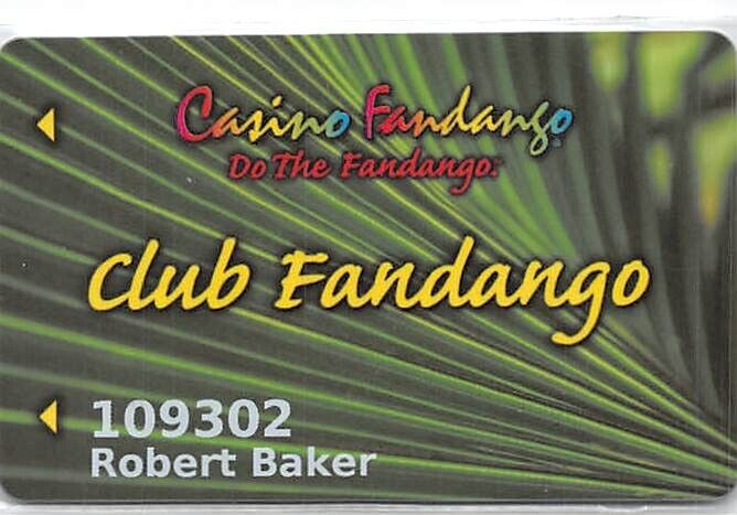 Casino Fandango - Carson City, NV - 6th Issue Slot Card, Larger Rev Logo