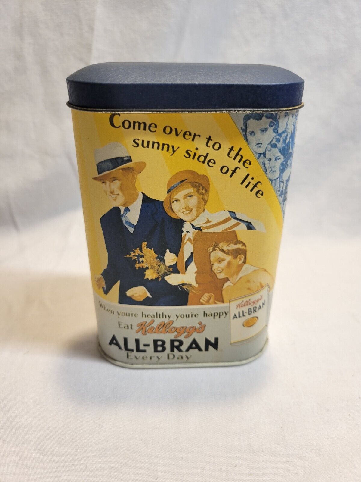 Metal Collectible Tin from Kellogg\'s All-Bran 1984 Vintage 5.5\