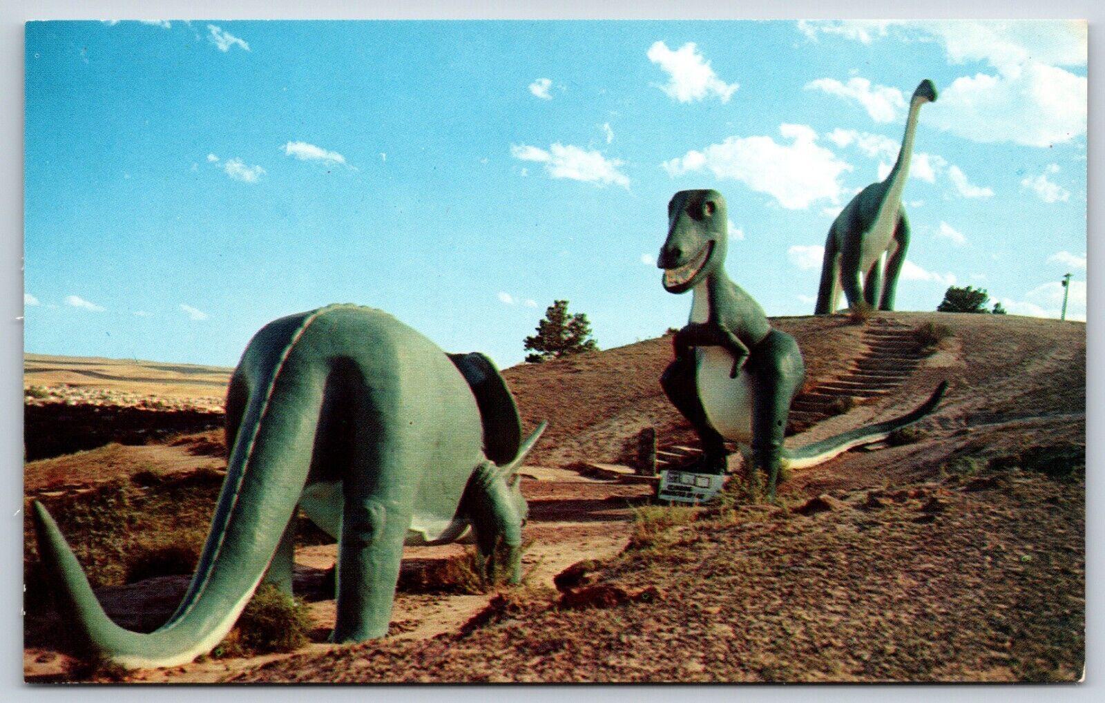 Postcard Dinosaur Park Rapid City Black Hills South Dakota Unposted
