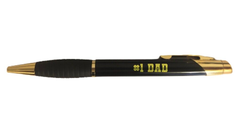 Number 1 Dad Engraved Coated Brass Pen - Fathers Day, Christmas