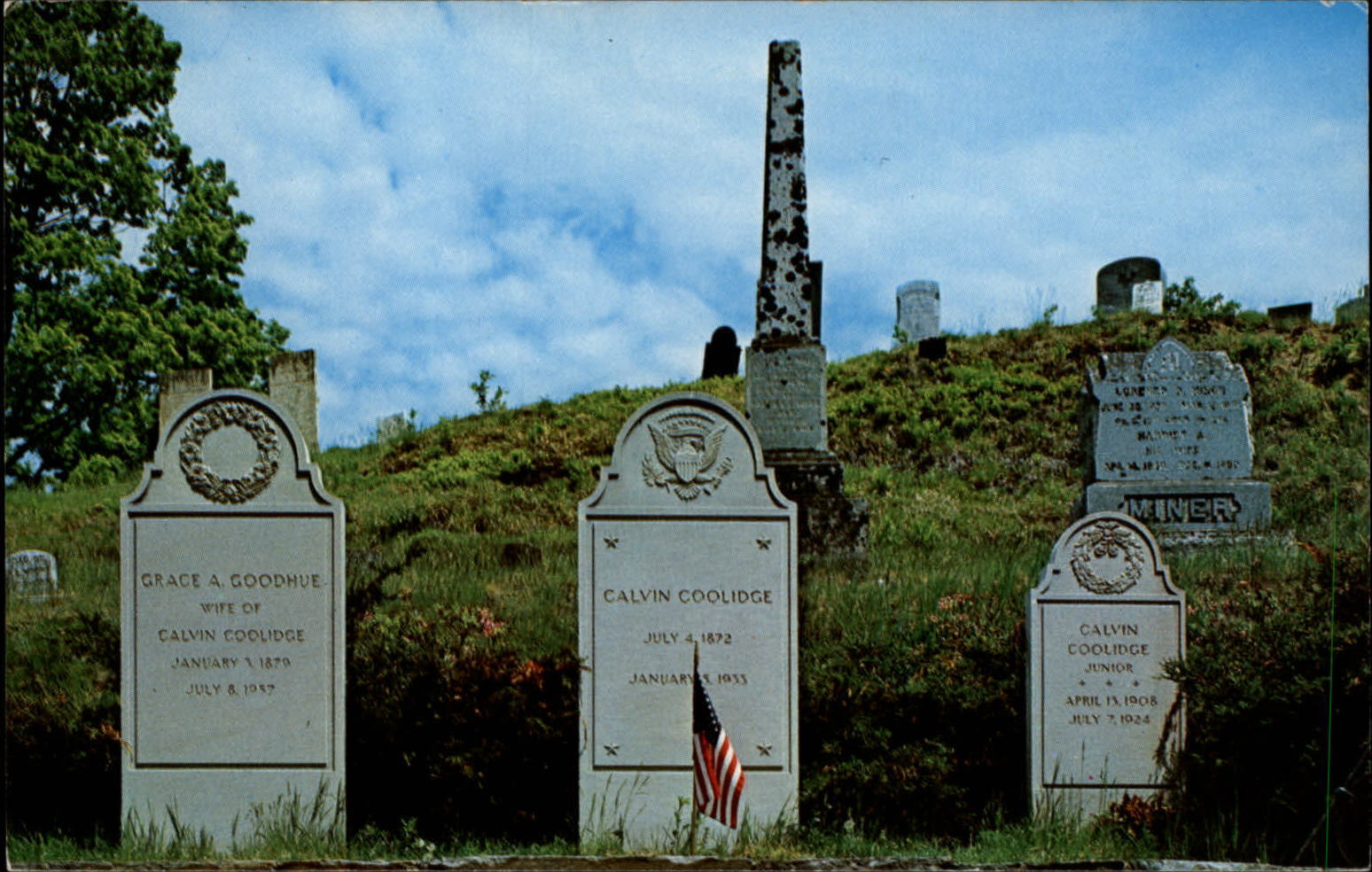 Vermont Plymouth President Calvin Coolidge\'s Grave ~ postcard  sku339