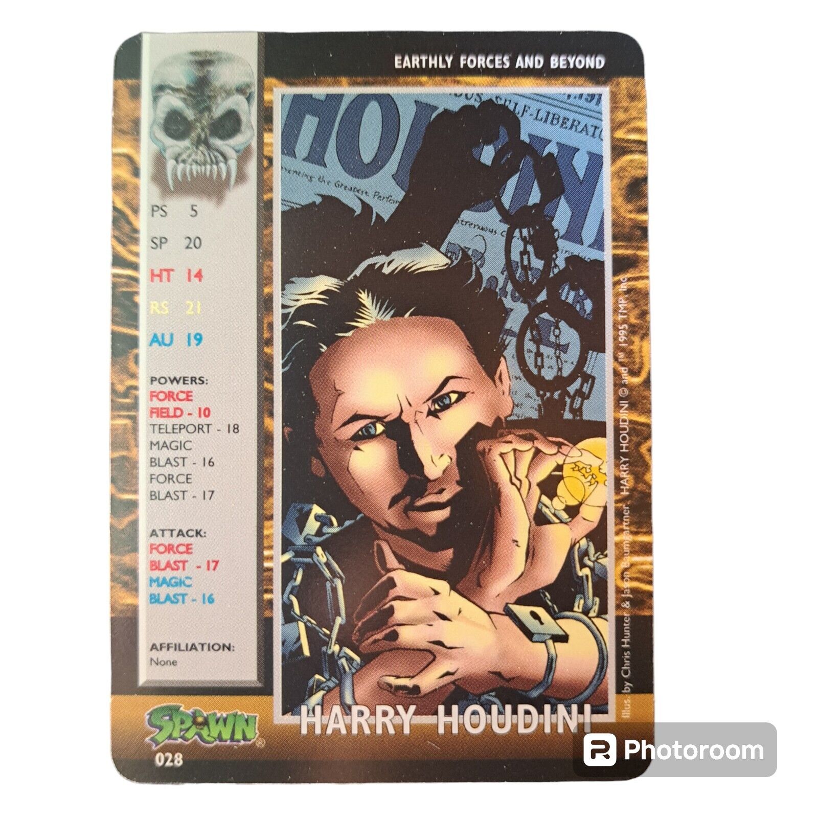 Spawn Power Cardz Ultra Rare Harry Houdini