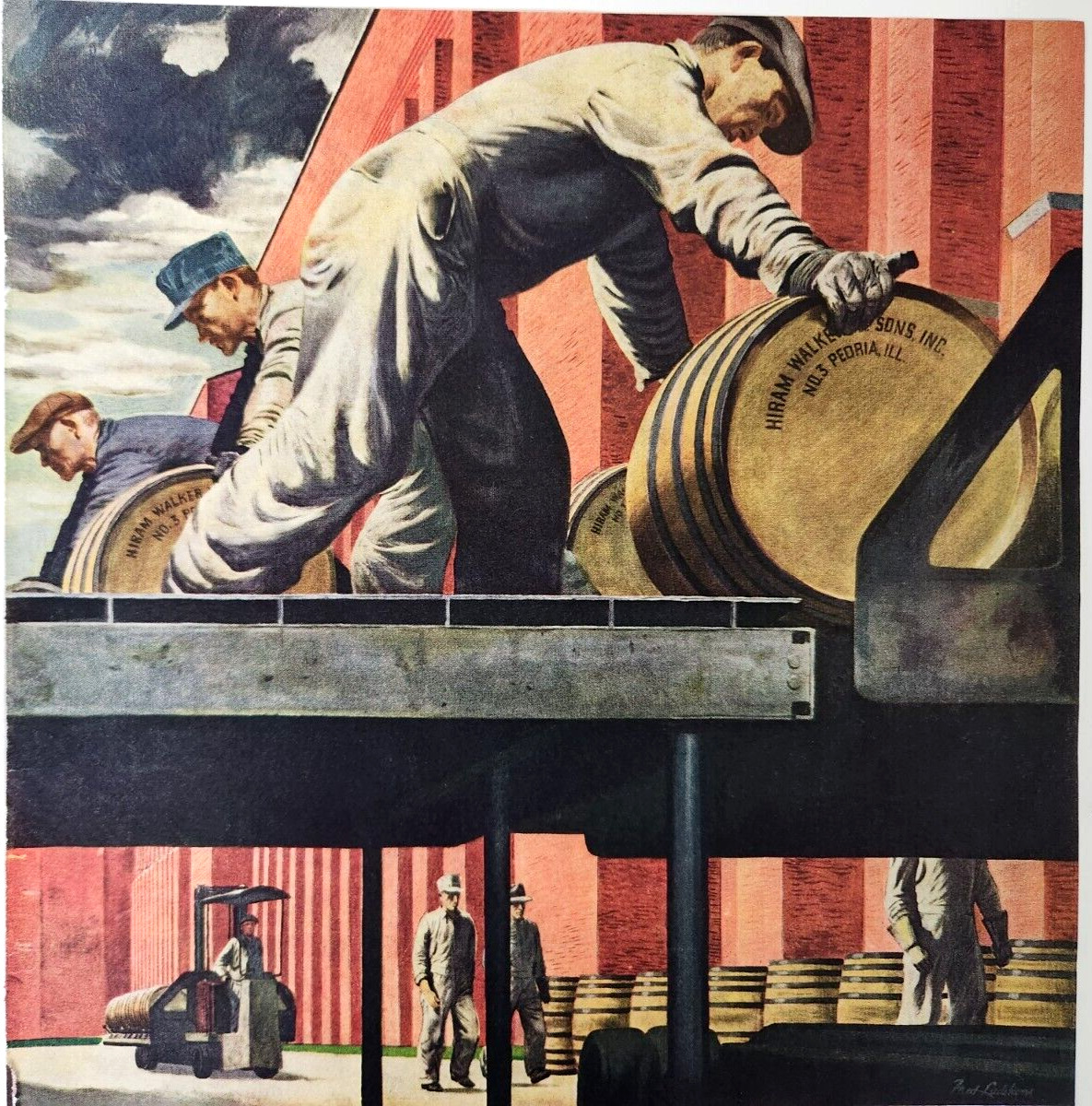 Imperial Hiram Walker Whiskey Vintage 1946 Ad Magazine Print Barrels Peoria IL