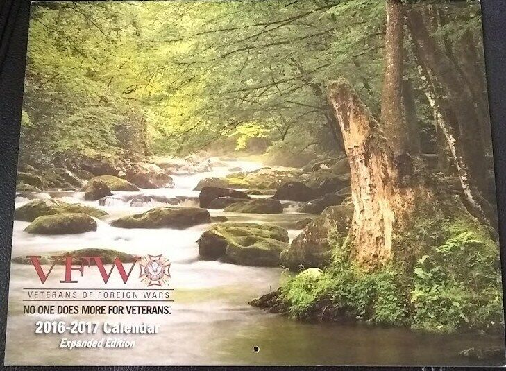 NEW VFW VETERANS OF FOREIGN WARS WALL CALENDAR 2016-2017 OUTDOOR NATURE SCENERY