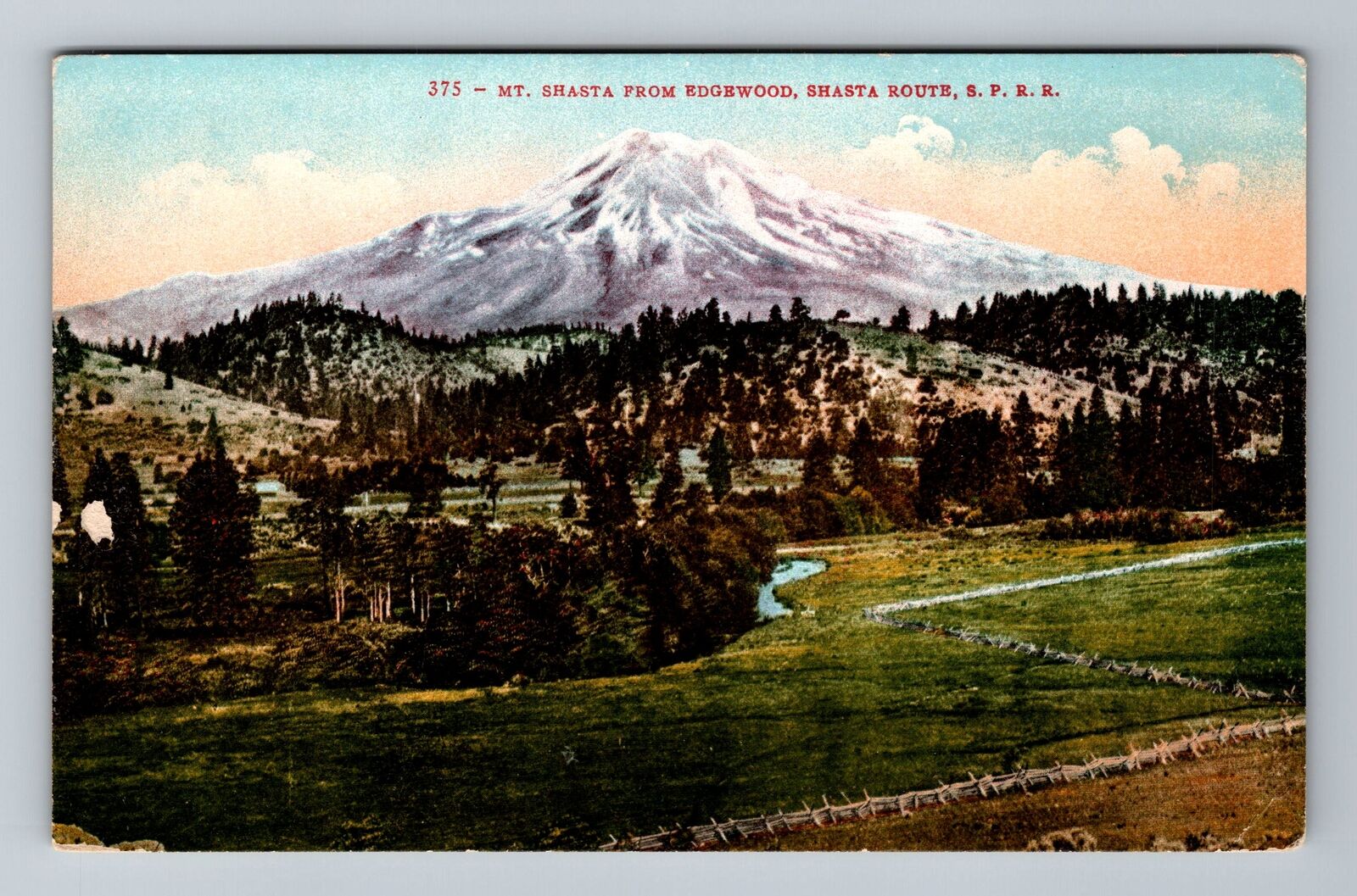 CA-California, Mt Shasta From Edgewood, Scenic, Vintage Postcard
