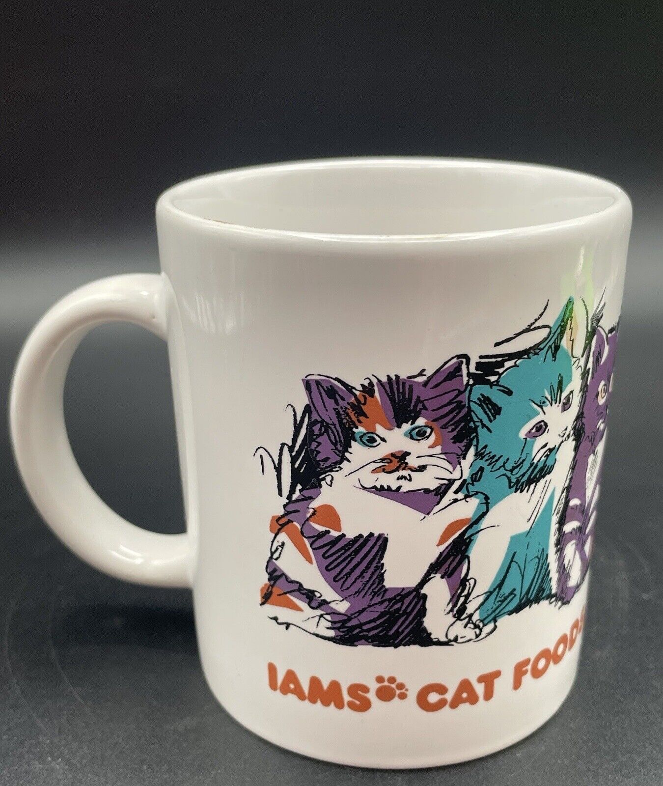 Iams Cat Food Good For Life Vintage Promotional Ceramic Coffee Cup Mug 10oz