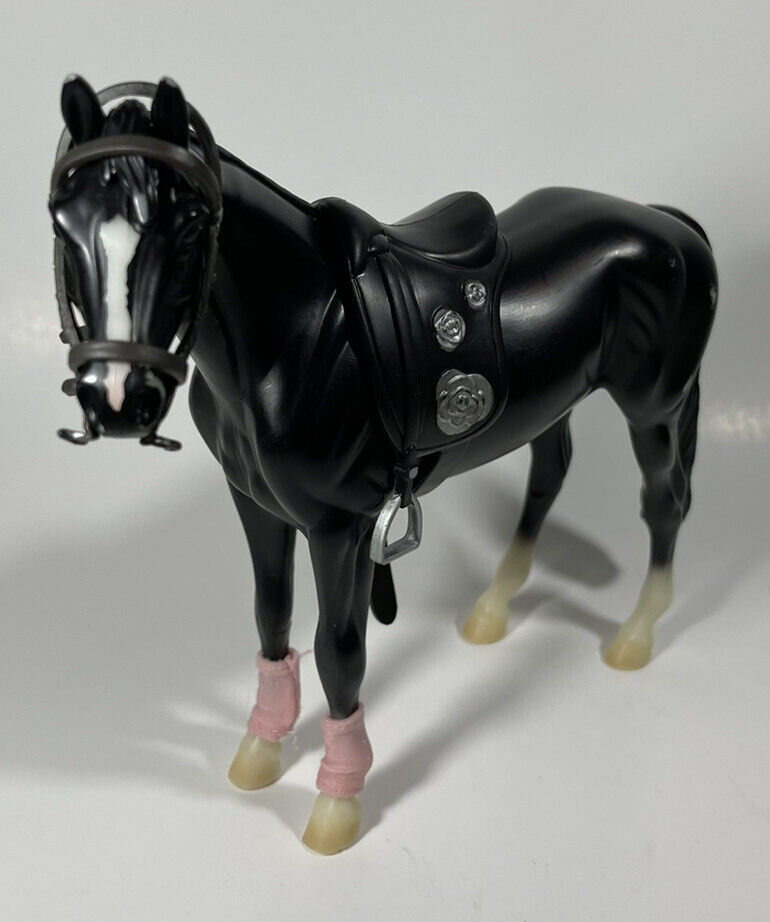 Breyer Black Standing Stallion Horse W/ Saddle & Reigns 