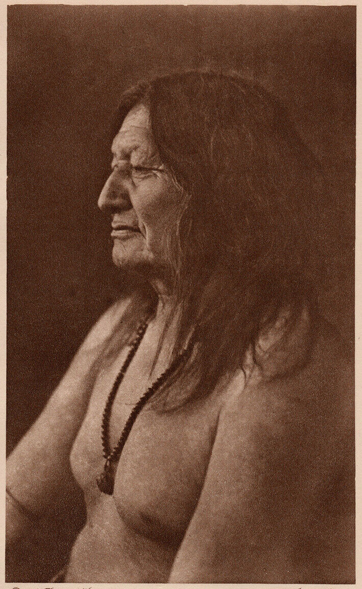THE VANISHING RACE - CHIEF TWO MOONS - VINTAGE 1914 PHOTOGRAVURE  