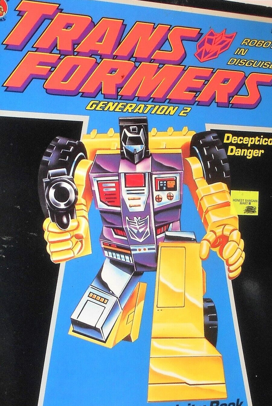 ****NEW UNUSED*** 1993 Transformers Generation 2 SCRAPPER Coloring Activity Book