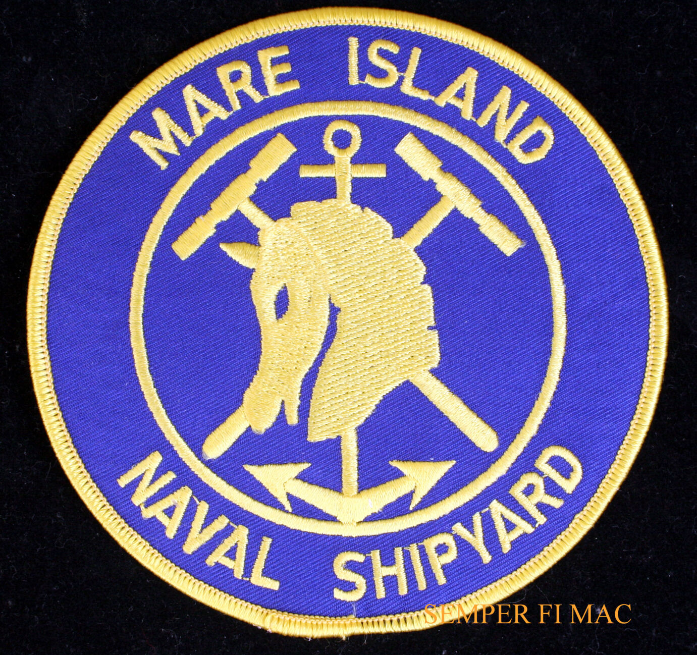 MARE ISLAND PATCH US NAVAL STATION SHIP YARD PIN UP USS SHIPYARD NAVY VETERAN 