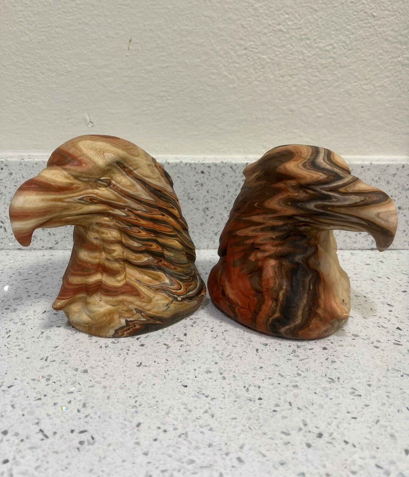 KICKING BIRD POTTERY AMERICAN EAGLE BOOKENDS