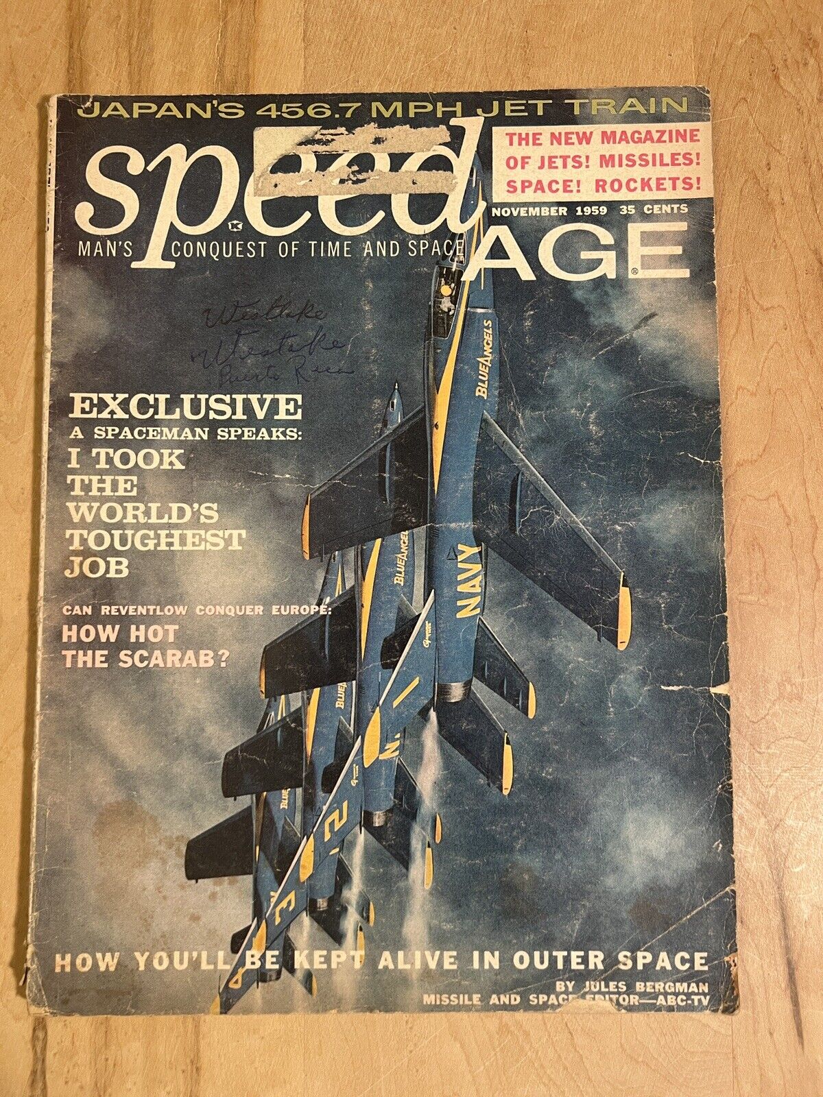 Speed Age Magazine November 1959 How You\'ll Be Kept Alive In Outer Space 