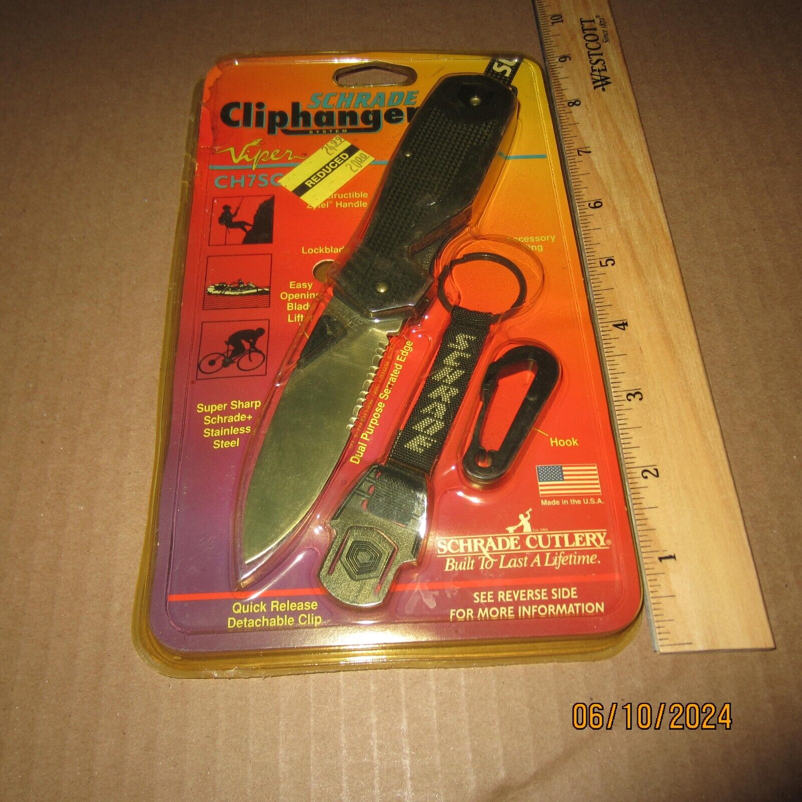 NEW Schrade Cliphanger Viper CH7 Lockback Knife USA 1995