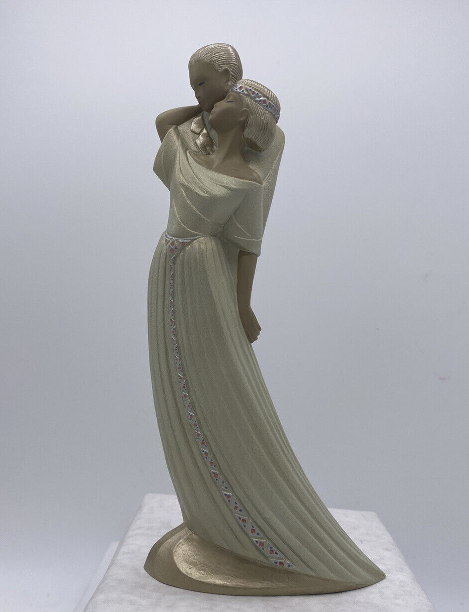 Ivory Princess Man Woman Figurine 1995 Parastone 11” Art Deco #186724 Statue