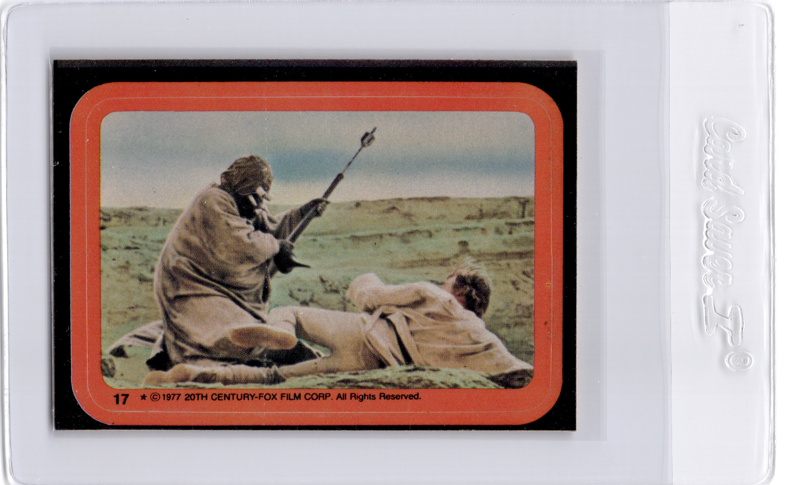 1977 TOPPS STAR WARS STICKER CARD - #17 LUKE SKYWALKER