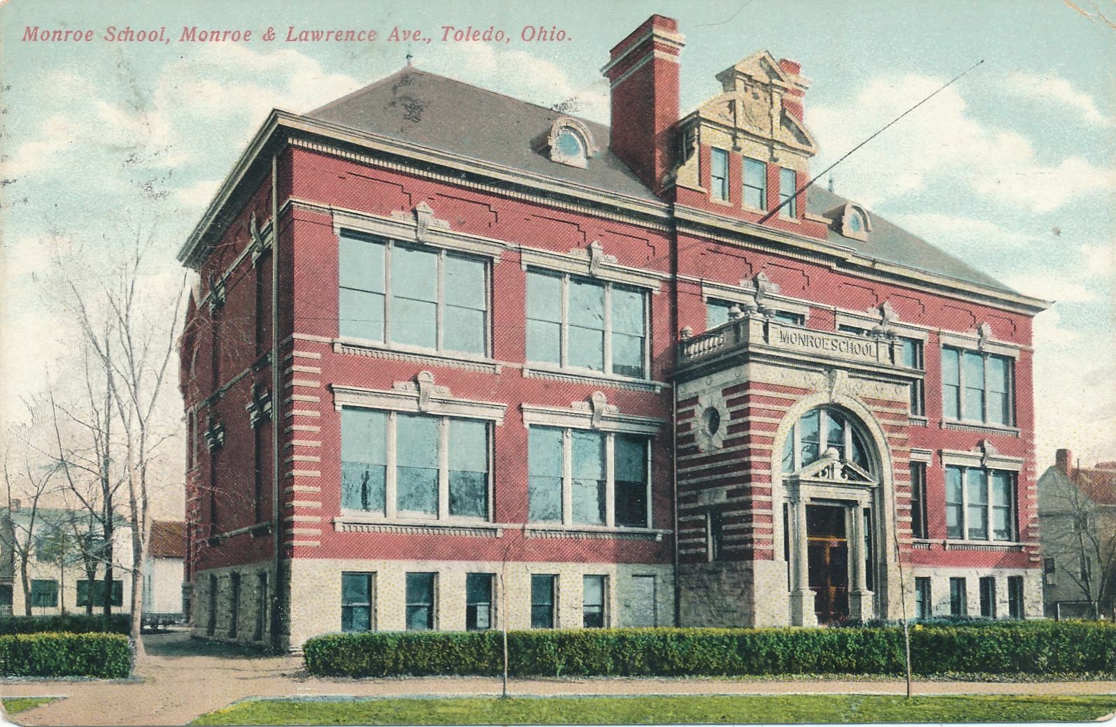 TOLEDO OH - Monroe School (Monroe and Lawrence Avenue) - 1911