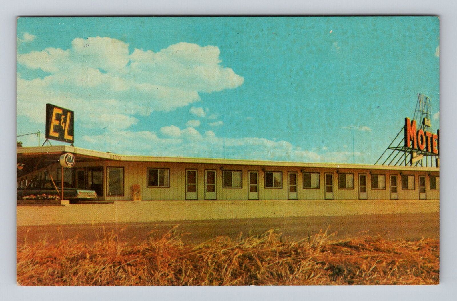 Fremont IN-Indiana, E & L Motel Advertising Vintage Souvenir Postcard