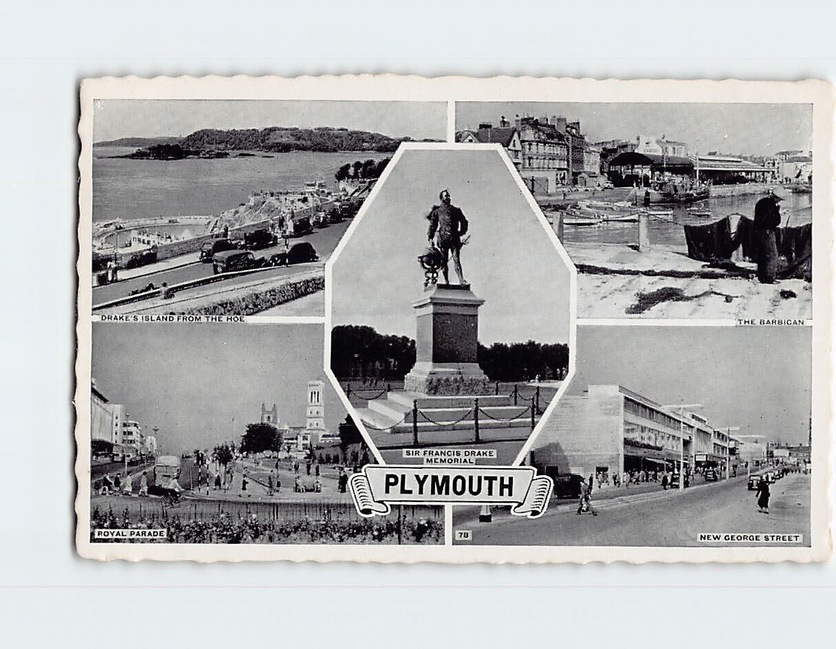 Postcard Plymouth England Europe
