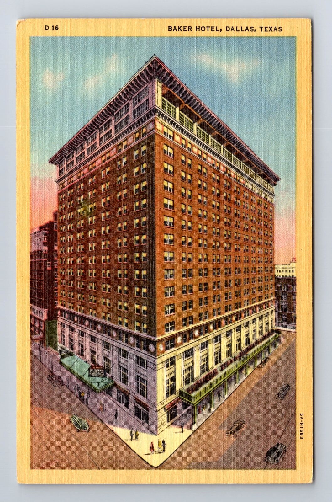 Dallas TX-Texas, Baker Hotel, Advertisment, Antique, Vintage Postcard