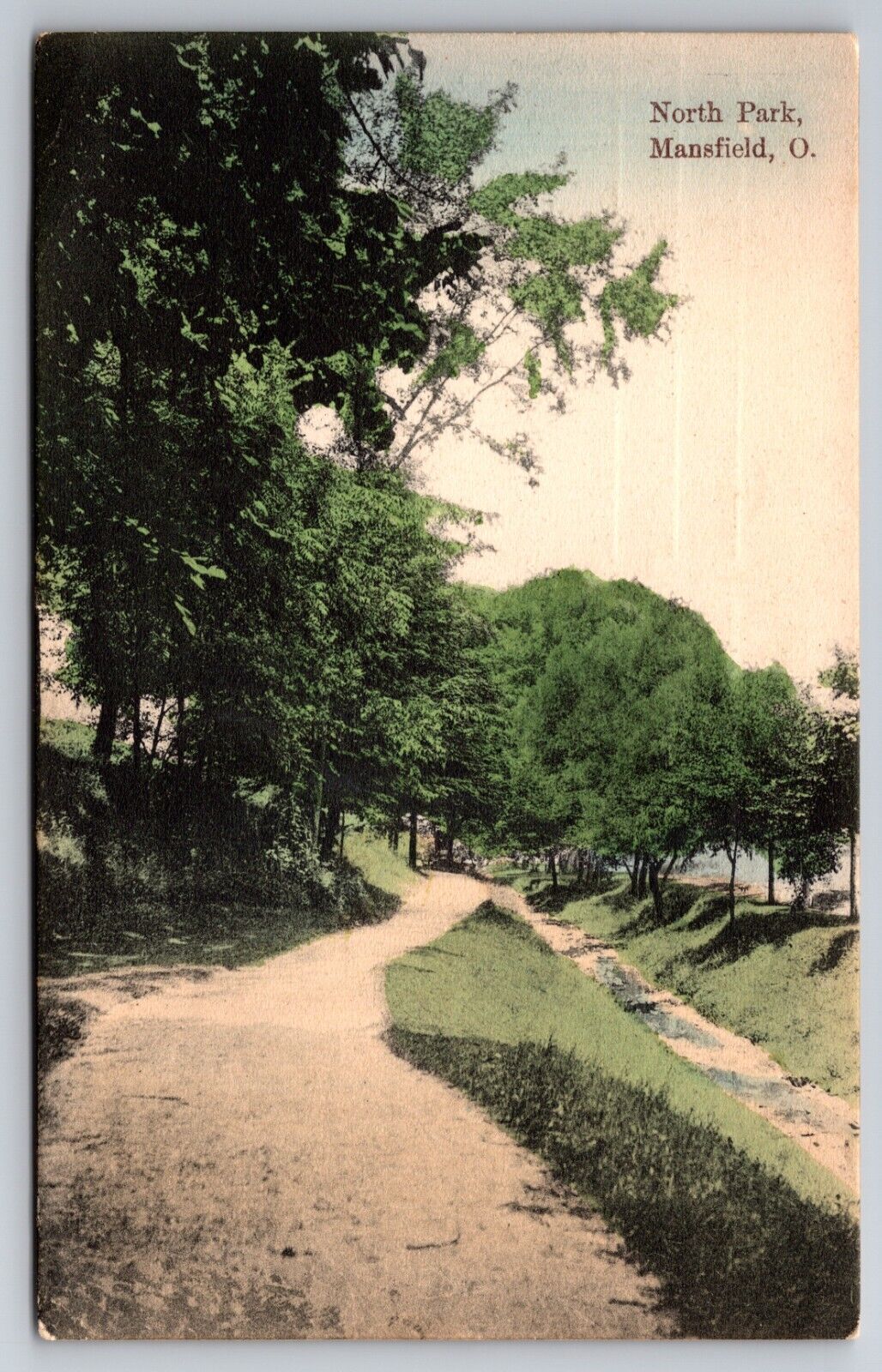 View of North Park Mansfield Ohio OH 1910 Postcard
