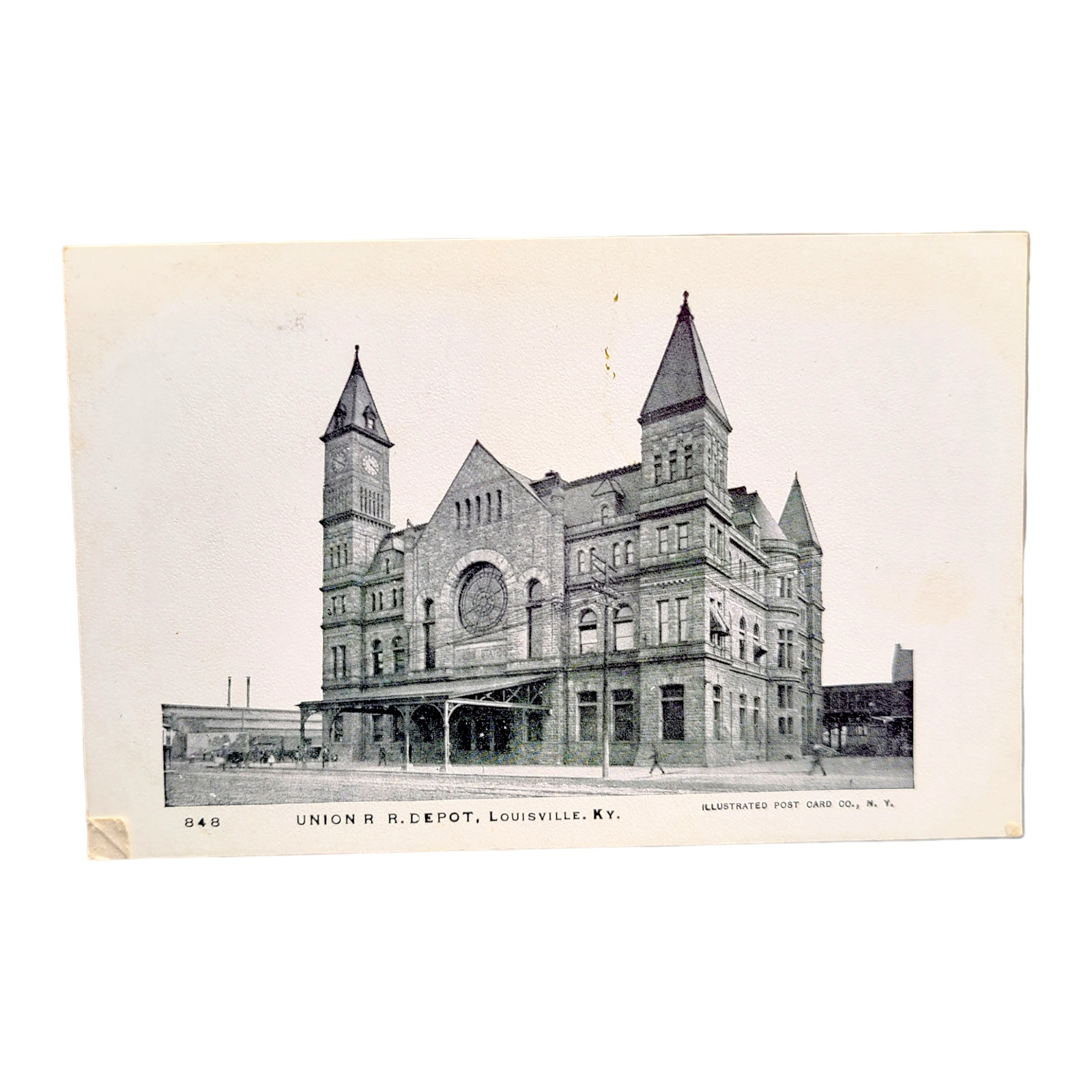1905 Vintage Postcard LOUISVILLE KY Union Depot Train Station Kentucky