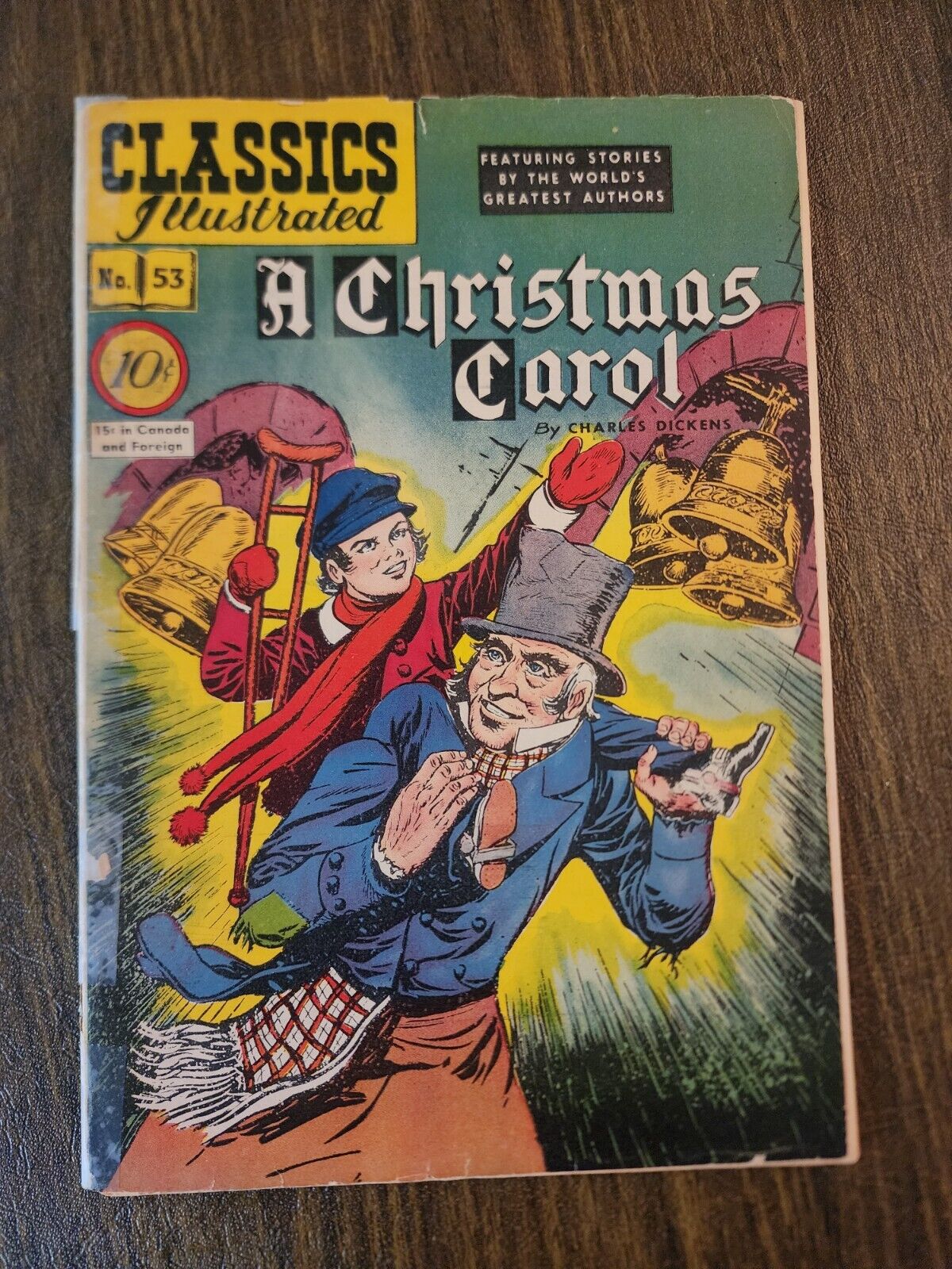 1940s 1948 A Christmas Carol Classics Illustrated No. 53 Scrooge Gets the Turkey