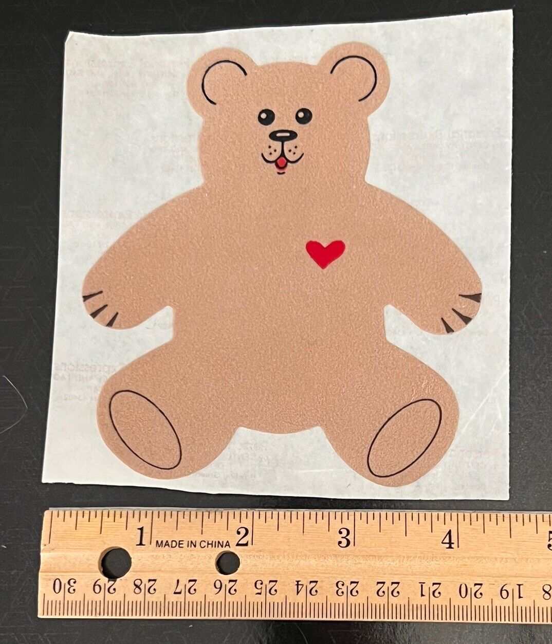 Vintage 80s Fuzzy Personal Expression Teddy Bear Sticker