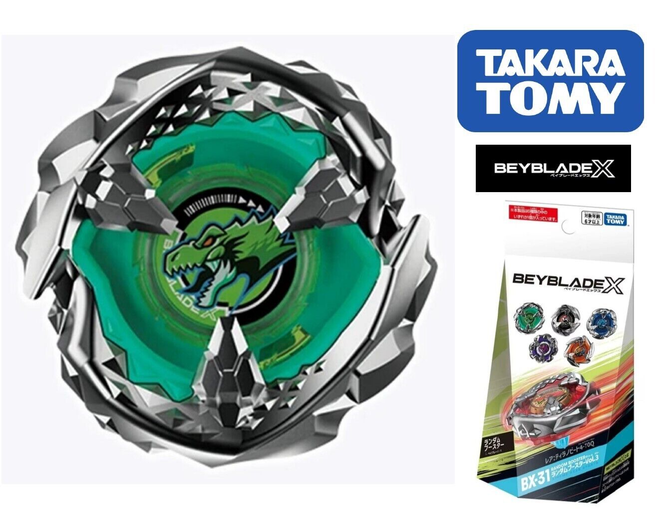 Takara Tomy Beyblade X BX-31 02 Tyranno Beat 3-60S (Japan Import)