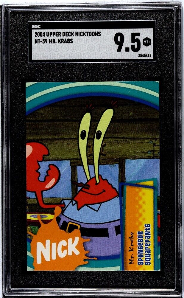 2004 Upper Deck Nicktoons #NT-59 Mr. Krabs SGC 9.5 Spongebob Squarepants Card