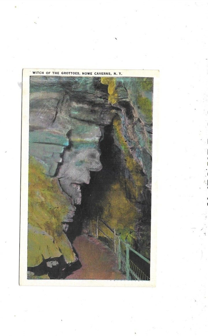Vintage Postcard Witch Of The Grottoes Howe Caverns NY  Pre Linen