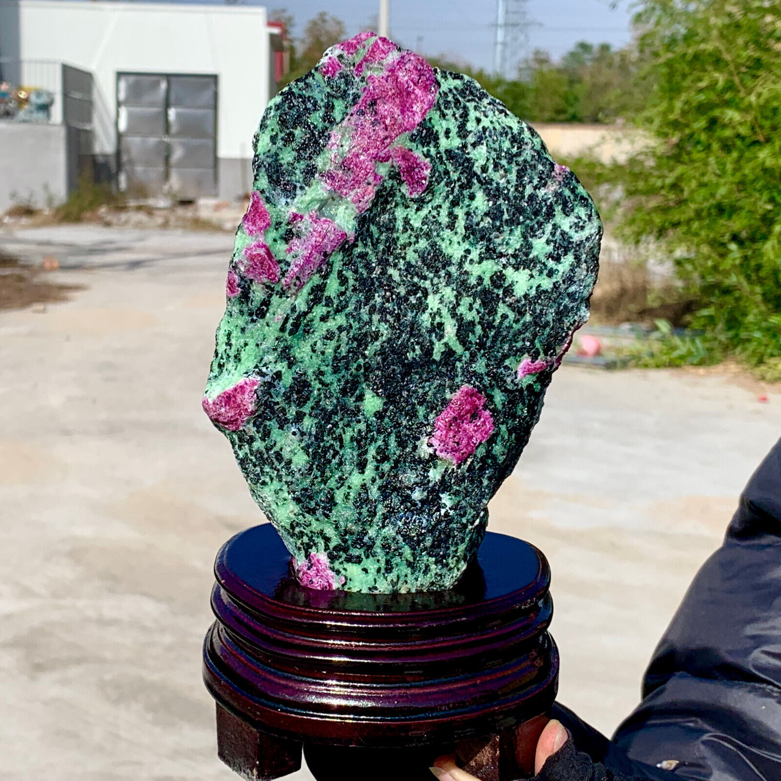 2.46LB Natural green Ruby zoisite (anylite) crystal Healing